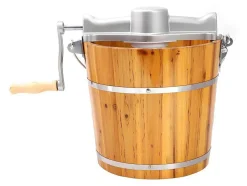 Sorveteira Elétrica Givreto Em Madeira 3,5 L