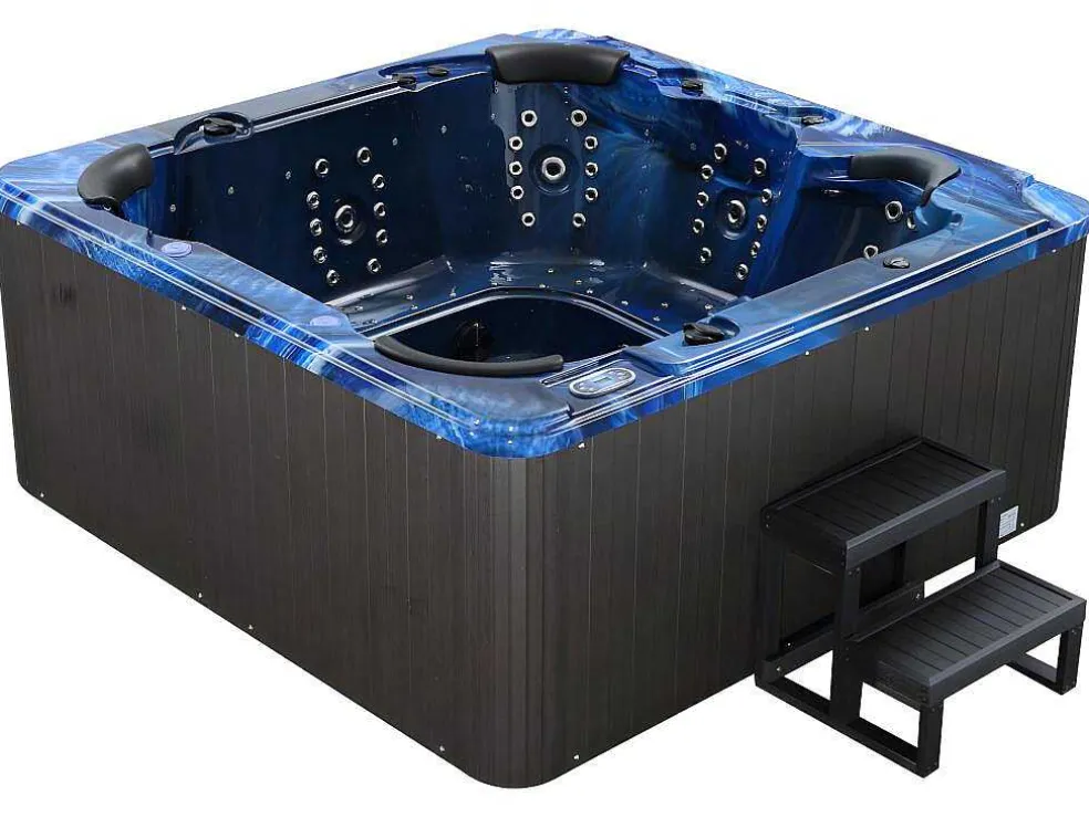 Spa De 6 Lugares Azul Com Acessórios 128 Jatos C220 X L220 X A97 Cm, Sistema Balboa, Gama Prestigio - Comino