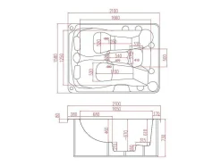 Spa De 3 Lugares Branco Perola Com Cobertura, 35 Jatos, C210 X L158 X A73 Cm, Sistema Balboa - Maupiti Iii