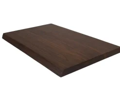 Suporte Suspenso Em Teca Escura Com Esquadros De Fixacao Pretos De 80 X 50 Cm - Sukawati