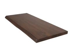 Suporte Suspenso Em Teca Escura Com Esquadros De Fixacao Pretos E Lavatório Duplo De 120 X 50 Cm - Sukawati