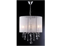Suspensao Toscani Com Fios Brancos - A 50Cm - Gotas De Cristal