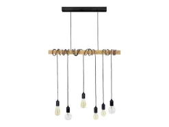 Suspensao Tosel Harlem Tecido Bar Cru D80 X H180 Cm