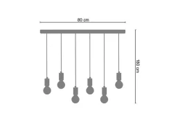 Suspensao Tosel Norwich Metal Cilindro Verde D30 X H75 Cm