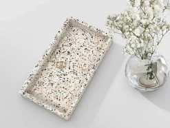 Tabuleiro De Terrazzo - L.30 X P.15 X A. 4 Cm - Multicolorido - Joana
