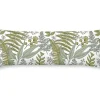 Taie D'Oreiller 100% Coton 1 Piece Blanc A Feuilles Vertes 45X110