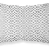 Taie D'Oreiller 100% Coton 1 Piece Motif Geometrique Gris 80X80