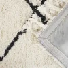 Tapete As Riscas 100% La - 120X170 Cm Bege E Preto Marcus