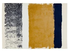 Tapete Camden - Poliester - 160 X 230 Cm - Mostarda, Azul-Marinho, Cinza