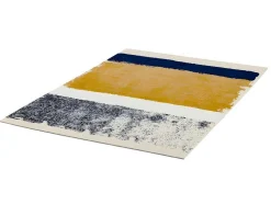 Tapete Camden - Poliester - 120 X 170 Cm - Mostarda, Azul-Marinho, Cinza