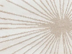 Tapete Com Motivos Acabamento Lurex Dourado De 120X170 Cm Cor Bege - Livno