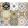 Tapete De Cozinha Em Vinil Efeito Mosaico Hidraulico Rica - 49,5X83 Cm - Multicolor