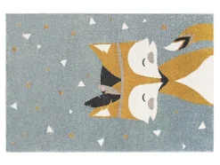 Tapete De Criança Com Padrao Raposa 100 X 150 Cm Multicolor - Junio