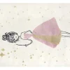 Tapete De Criança Motivo Fada Com Acabamento Fio Lurex Dourado De 120 X 170 Cm Cor Cru E Cor-De-Rosa - Ariel
