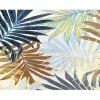 Tapete De Interior Ou De Exterior Etnico Motivos Folhas 150 X 200 Cm Verde - Vegeto