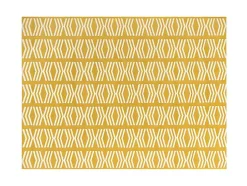 Tapete De Interior Ou De Exterior Estilo Etnico 150 X 200 Cm Amarelo - Grenada