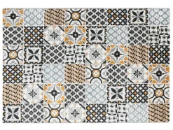 Tapete Efeito Azulejo De Cimento 160 X 230 Cm Multicolor - Ornico