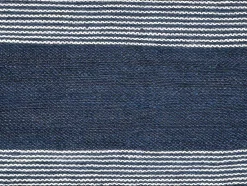 Tapete Em Juta Tecida A Mão De 160 X 230 Cm Cor Azul-Marinho E Branco - Kochi
