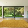 Tapete Felpudo De Pelos Compridos 200 X 300 Cm Amarelo Mostarda - Milinio