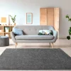 Tapete Felpudo De Pelos Compridos 160 X 230 Cm Antracite - Milinio