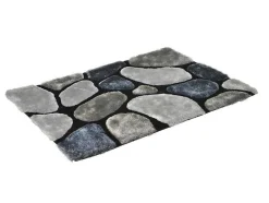 Tapete Felpudo Em Poliester De 140 X 200 Cm Cor Cinza - Pietra