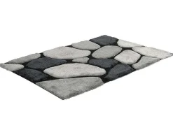 Tapete Felpudo Em Poliester De 200 X 290 Cm Cor Cinza - Pietra