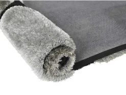 Tapete Felpudo Em Poliester De 160 X 230 Cm Cor Cinza - Pietra