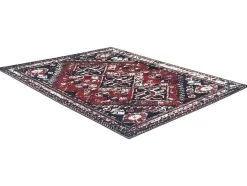 Tapete Oriental De 160 X 230 Cm Vermelho E Preto - Sylhet