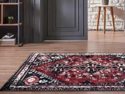 Tapete Oriental De 160 X 230 Cm Vermelho E Preto - Sylhet