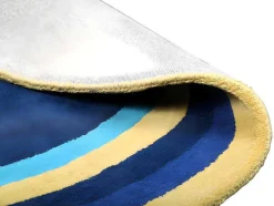 Tapete Oval Em La Tufada A Mão De 150 X 230 Cm Cor Azul-Marinho - Komiza