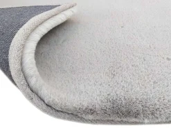 Tapete Shaggy De Pelos Compridos Efeito Pele 160X230 Cm Cinza - Bunny