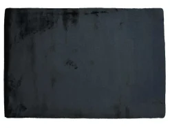 Tapete Shaggy De Pelos Compridos Efeito Pele 160X230 Cm Preto - Bunny