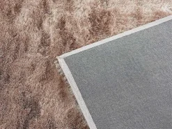 Tapete Shaggy Dolce Taupe Reflexo Bege - Poliester - 160*230 Cm