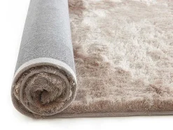 Tapete Shaggy Dolce Taupe Reflexo Bege - Poliester - 140*200 Cm