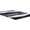 Tapete Shaggy Ecume - Poliester Tufado A Mão - Preto E Branco - 160*230 Cm