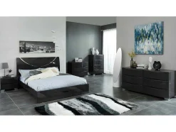 Tapete Shaggy Ecume - Poliester Tufado A Mão - Preto E Branco - 200*290 Cm