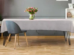Toalha Em Algodao E Linha Com Borda Preta 170 X 300 Cm Taupe - Borina