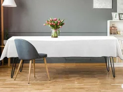 Toalha Em Algodao E Linha Com Borda Preta 170 X 170 Cm Branco Quebrado - Borina