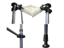 Toldo De Varanda Chene 2 1,2M - Tecido Bege E Moldura Cinzenta