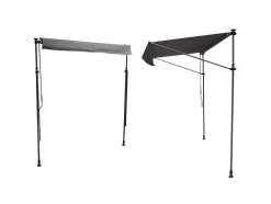 Toldo De Varanda Chene 2 1,2M - Tecido Antracite E Moldura Cinzenta