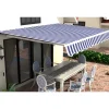 Toldo Retratil Manual Paleas 3,95 X 2,5 M - Cinza E Branco