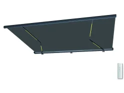 Toldo Retratil Motorizado Com Leds E Caixa Integral 5 X 3,5 M, Lona Acrilico Antracite - Galaxa