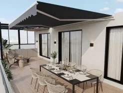 Toldo Retratil Motorizado Com Semicaixa 4 X 3 M Antracite - Cofana