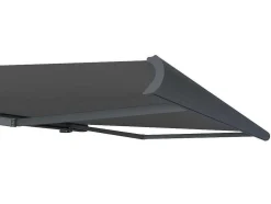Toldo Retratil Motorizado Com Leds E Caixa Integral 6 X 3,5 M, Lona Acrilico Antracite - Galaxa