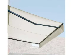 Toldo Saule 3,5 3M Com Semi-Canopia - Tecido Bege E Estrutura Cinzenta