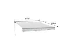 Toldo Saule 3,5 3M Com Semi-Canopia - Tecido Cinzento E Estrutura Cinzenta