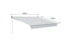 Toldo Saule 3,5 3M - Tecido Antracite E Estrutura Cinzenta