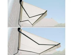Toldo Saule 3,95 3M - Tecido Bege E Estrutura Cinzenta