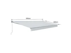 Toldo Saule 3,95 3M - Tecido Bege E Estrutura Cinzenta