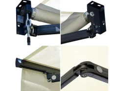 Toldo Saule 2,95 2,5M - Tecido Bege E Estrutura Cinzenta